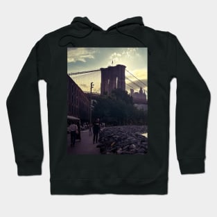 Brooklyn Bridge Sunset Manhattan Skyline NYC Hoodie